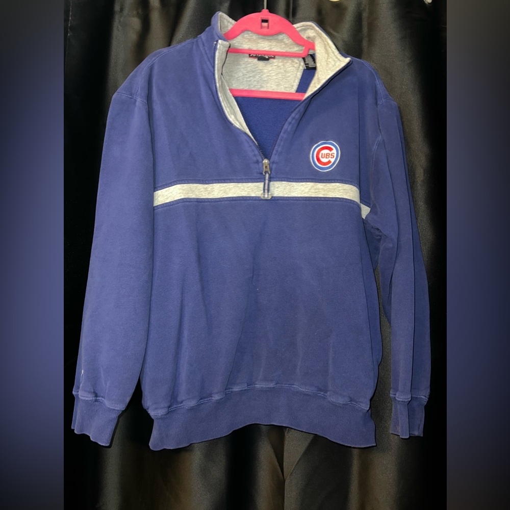 Blue Chicago Cubs Quarter-Zip Sweater